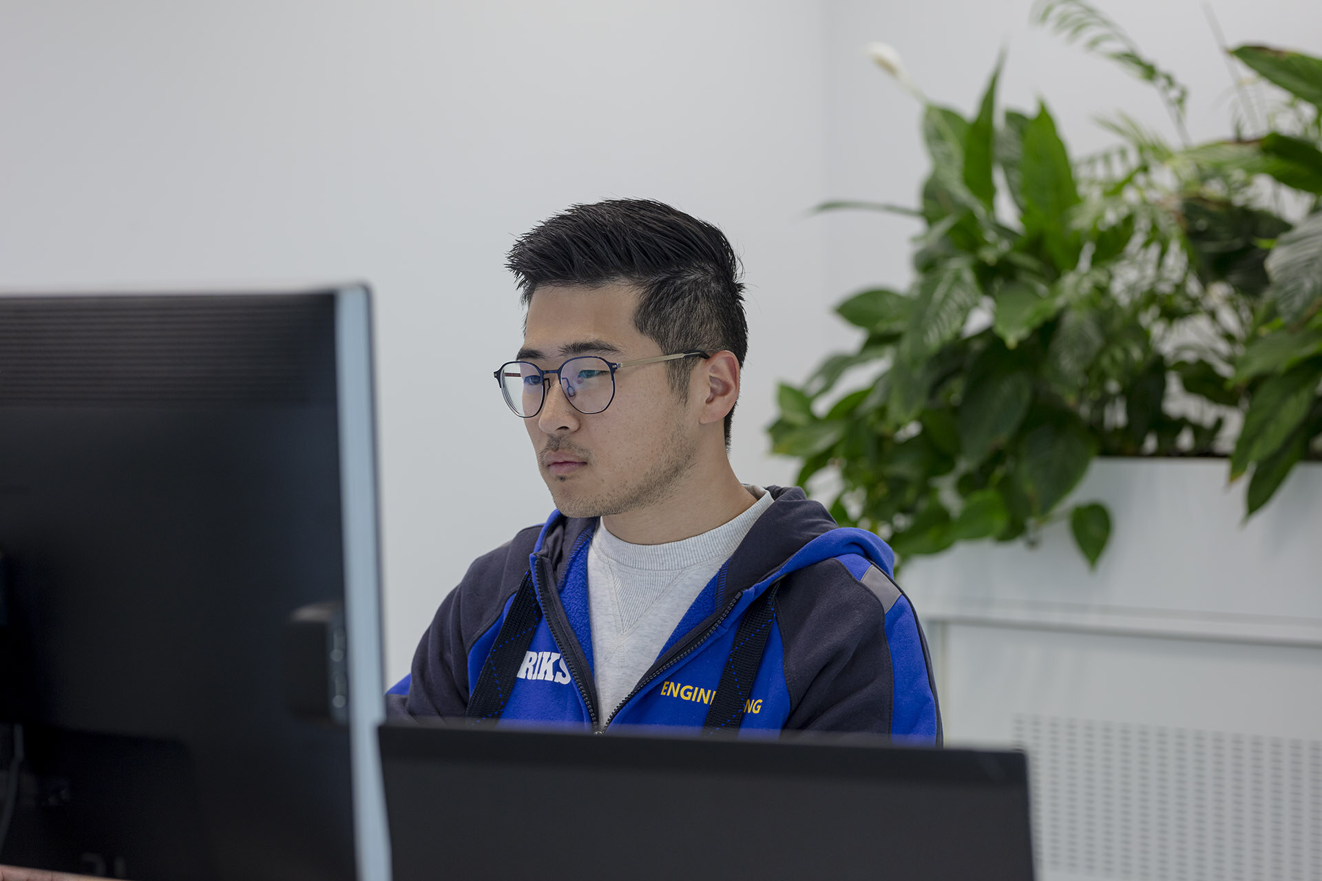 Person in front of computer