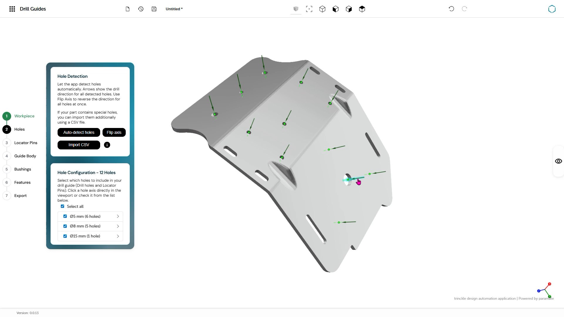 hole auto detection