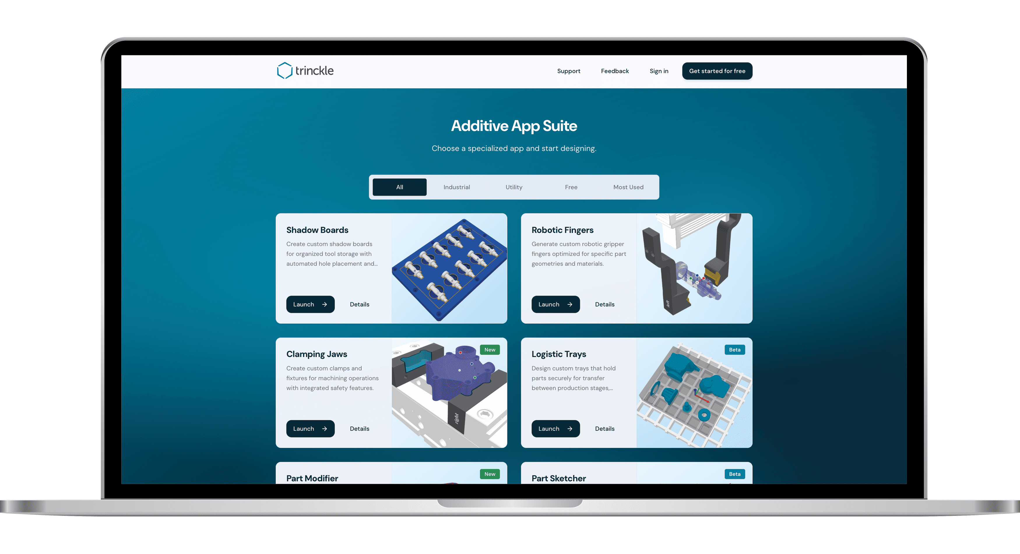 laptop met screenshot van Additive App Store 2025-1